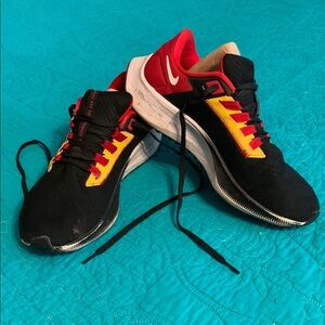 Nike Air Zoom Pegasus Black and Red Athletic Sneakers